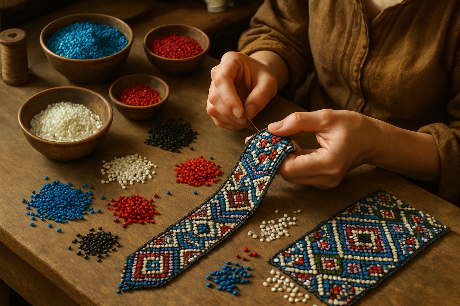 Boncuk işleme sanatı