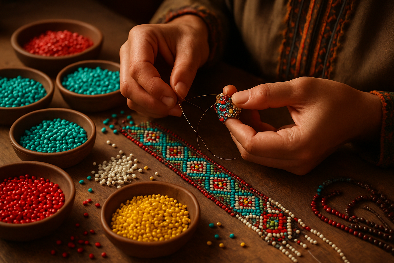 Boncuk işleme sanatı