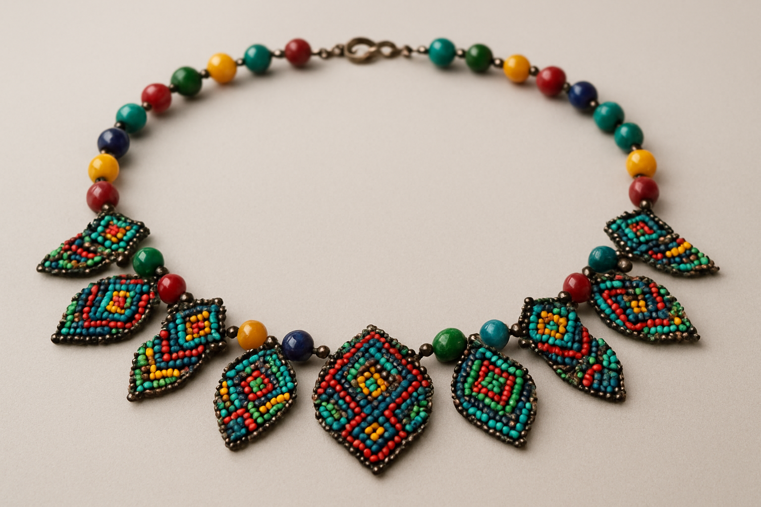 Boncuk kolye detayı